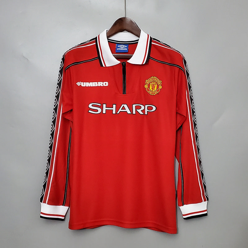 Retro long-sleeved 98∕99 Manchester United home (A71A)