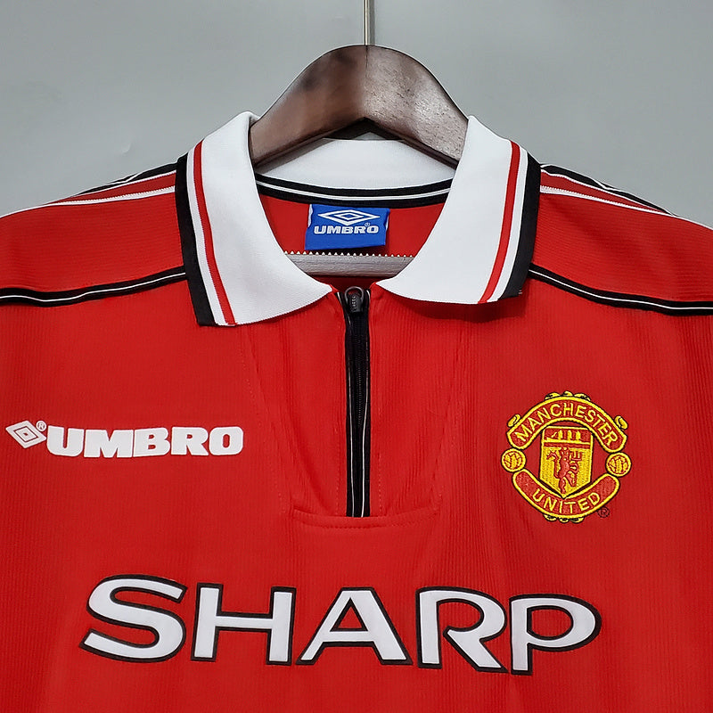 Retro long-sleeved 98∕99 Manchester United home (A71A)