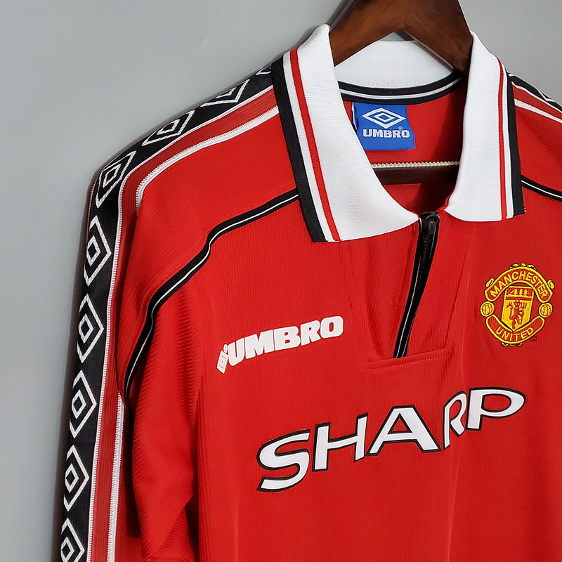 Retro long-sleeved 98∕99 Manchester United home (A71A)