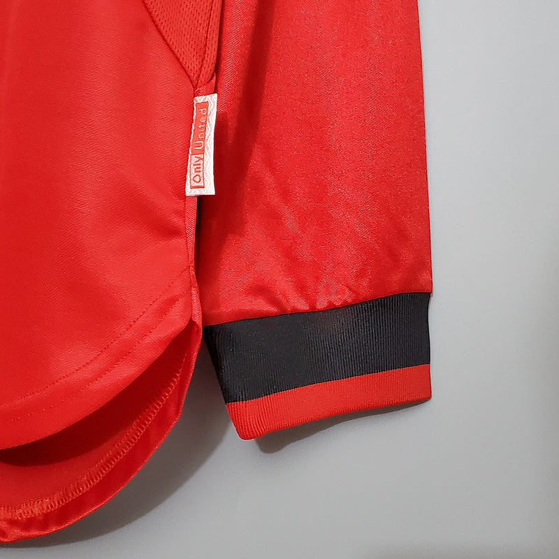 Retro long-sleeved 99∕00 Manchester United Champions League version home (1F37)