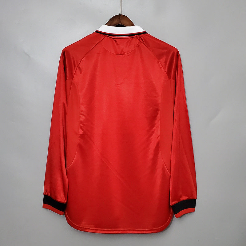 Retro long-sleeved 99∕00 Manchester United Champions League version home (1F37)