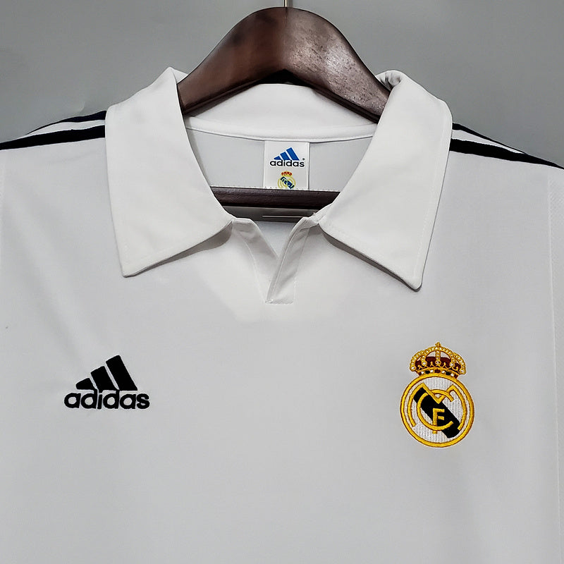 Retro long-sleeved 2002 Real Madrid home (0187)