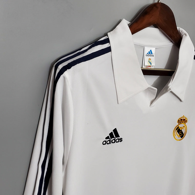 Retro long-sleeved 2002 Real Madrid home (0187)