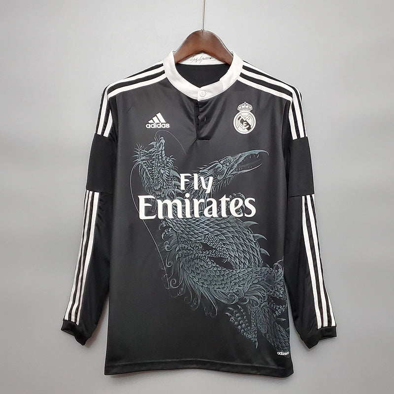 Retro Long Sleeve Real Madrid 14∕15 Third Away (6BE7)