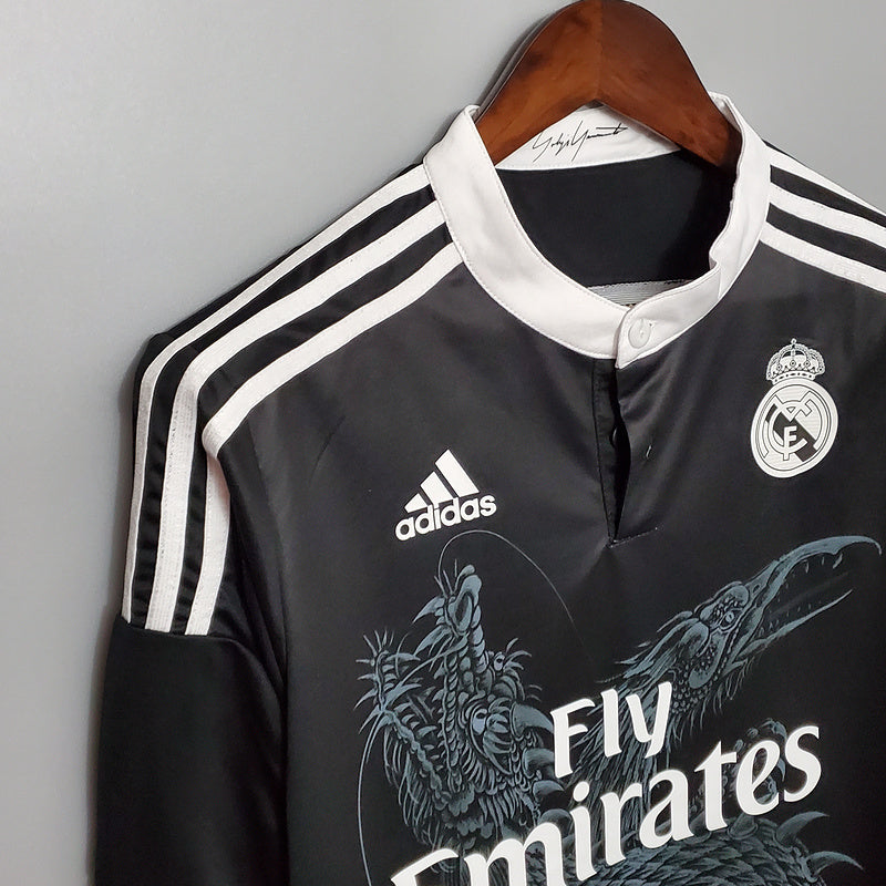 Retro Long Sleeve Real Madrid 14∕15 Third Away (6BE7)