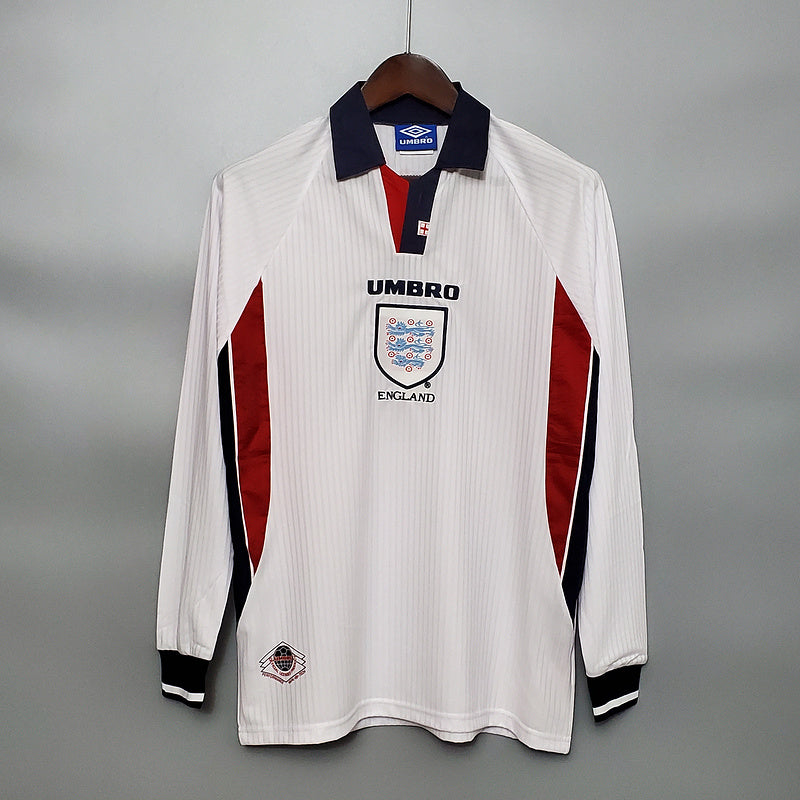 Retro Long Sleeve 1998 England home (29D3)
