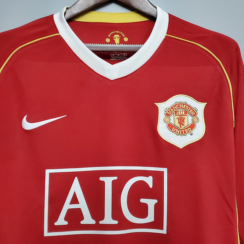 Retro 06∕07 Manchester United MAN UTD Long sleeve Home (ACB2)
