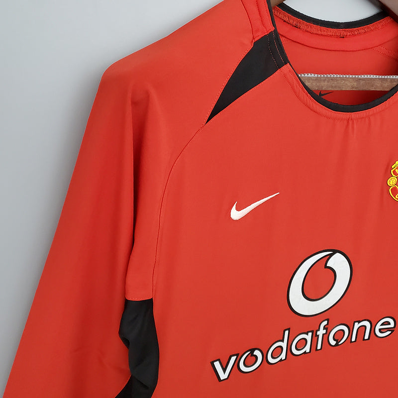 Retro Manchester United long sleeve 02∕04 home (FF40)