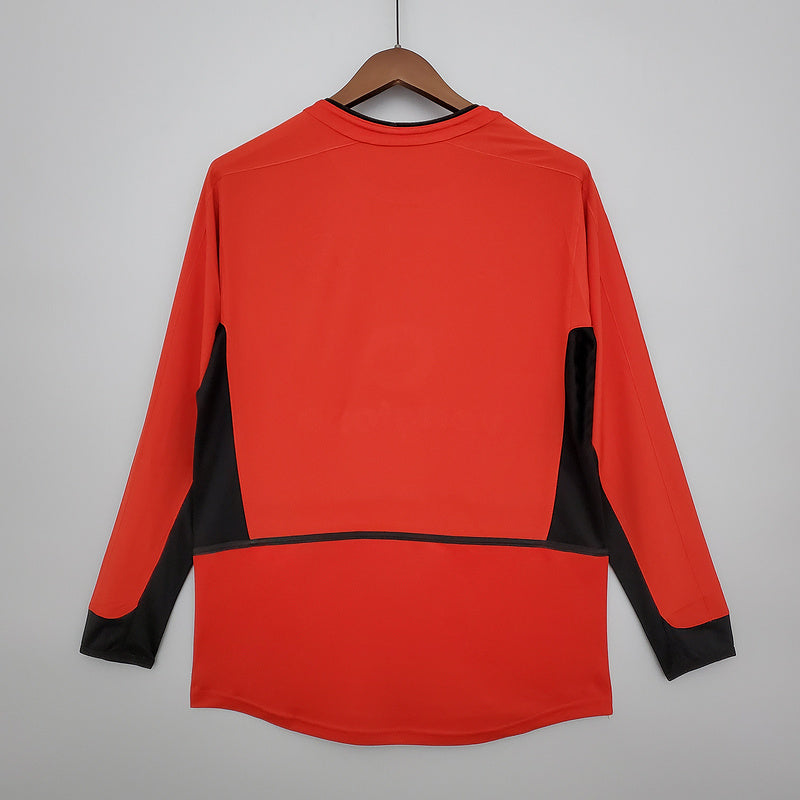 Retro Manchester United long sleeve 02∕04 home (FF40)
