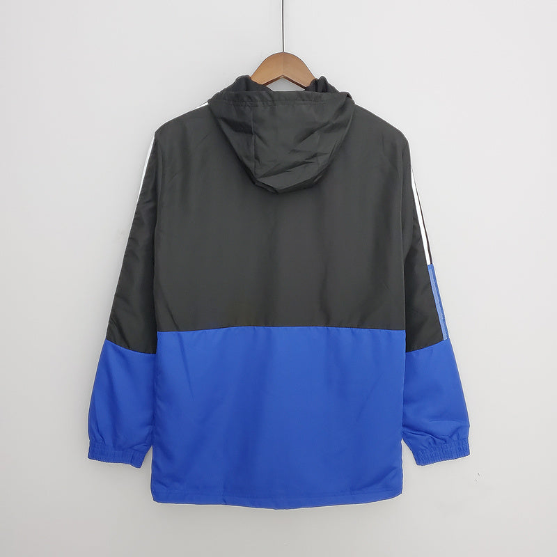 2022 Real Madrid Windbreaker Black Blue (8D15)