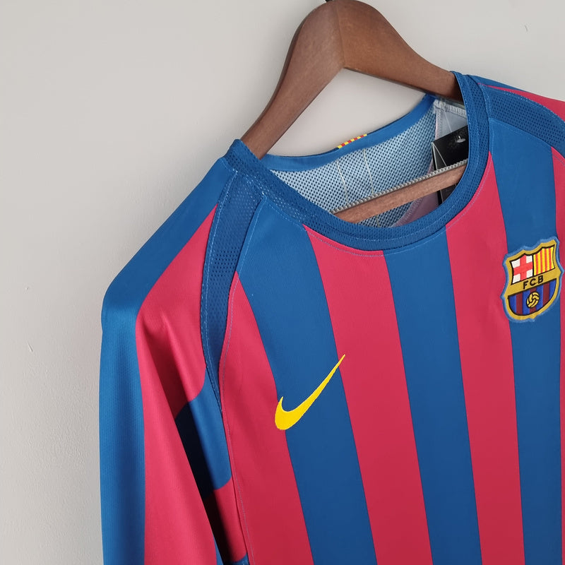 Retro barcelona 05∕06 long sleeve home (C88C)