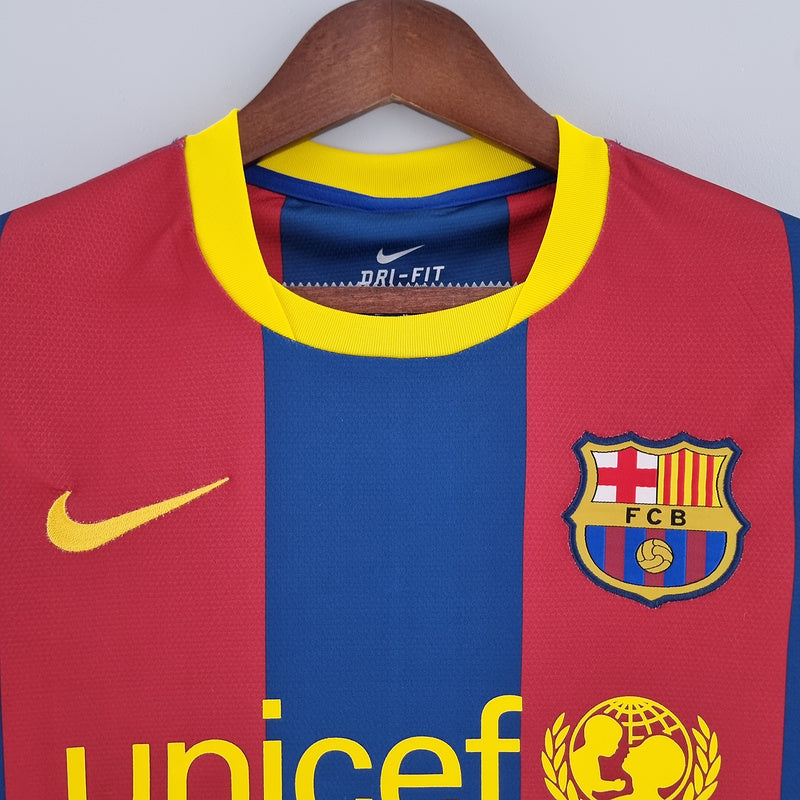 Retro Barcelona Long Sleeve 10∕11UEFA Champions League Home (1CCA)