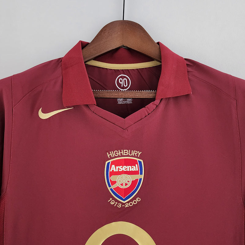 Retro Long Sleeve 05∕06 Arsenal home (928E)