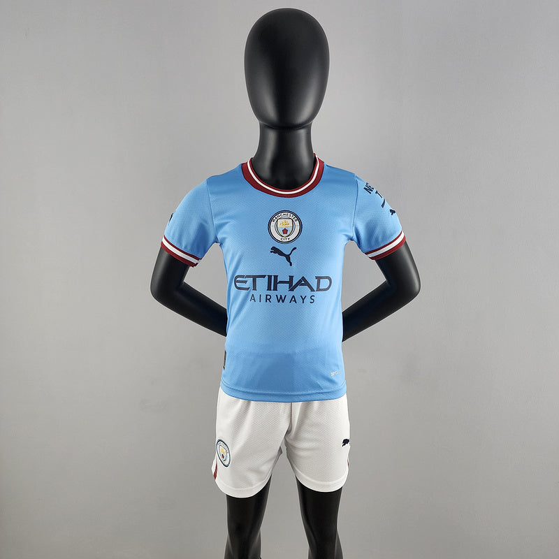 22/23 kids kit Manchester City home (862E)