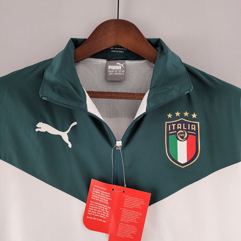 2022 Italy Windbreaker White - Green (B5D5)