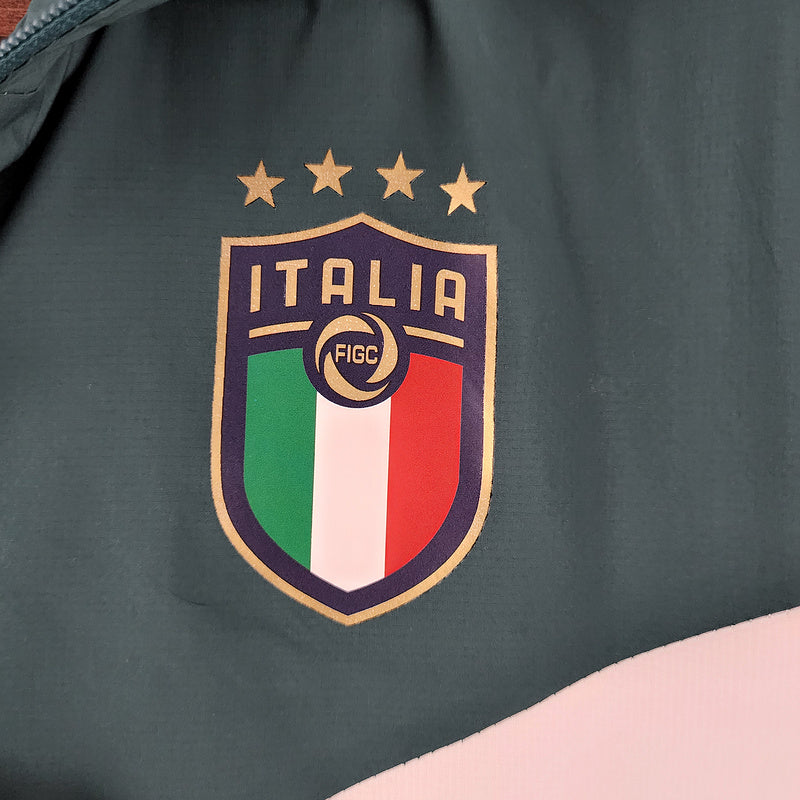 2022 Italy Windbreaker White - Green (B5D5)