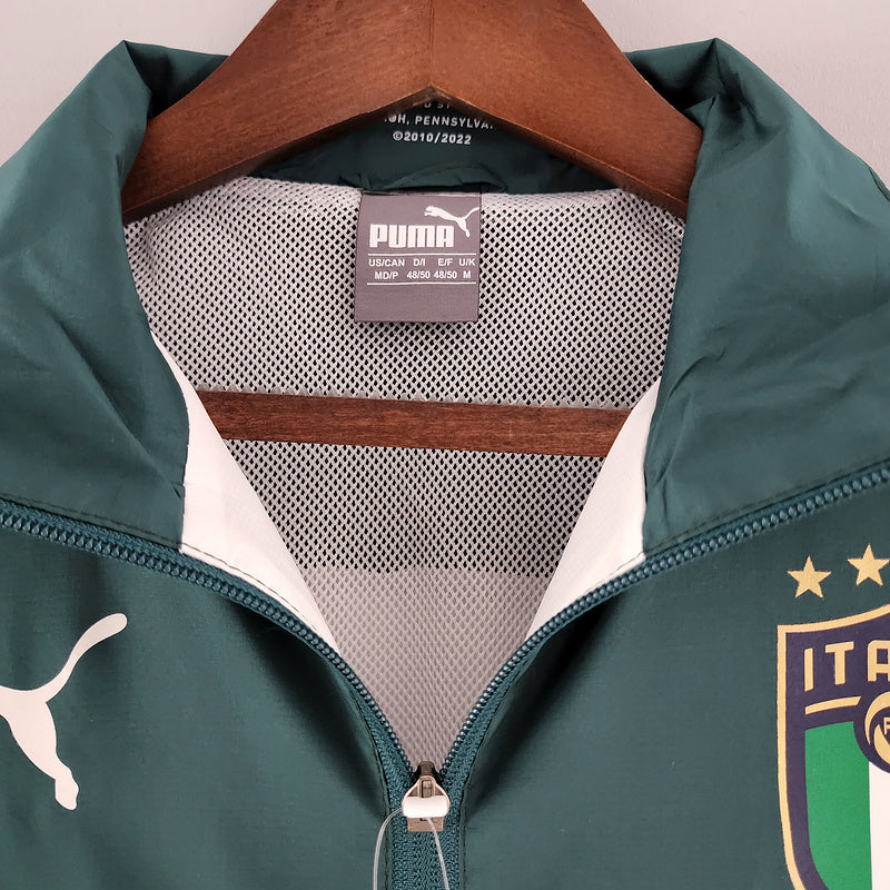 2022 Italy Windbreaker White - Green (B5D5)