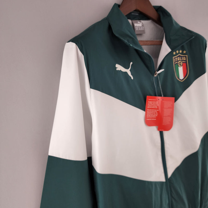 2022 Italy Windbreaker White - Green (B5D5)