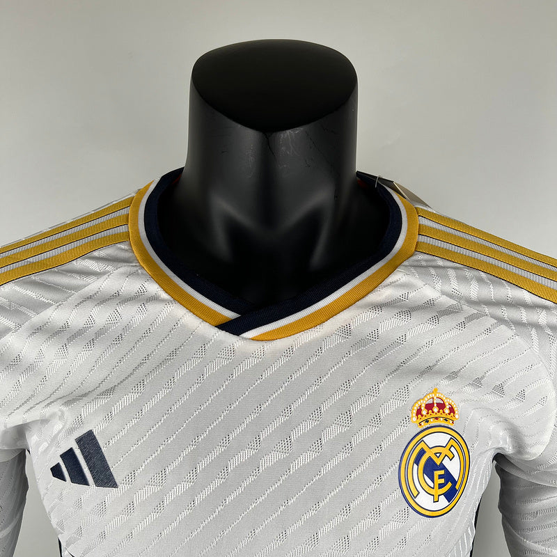 23/24 Player Version Long Sleeve Real Madrid Home (2F1D)