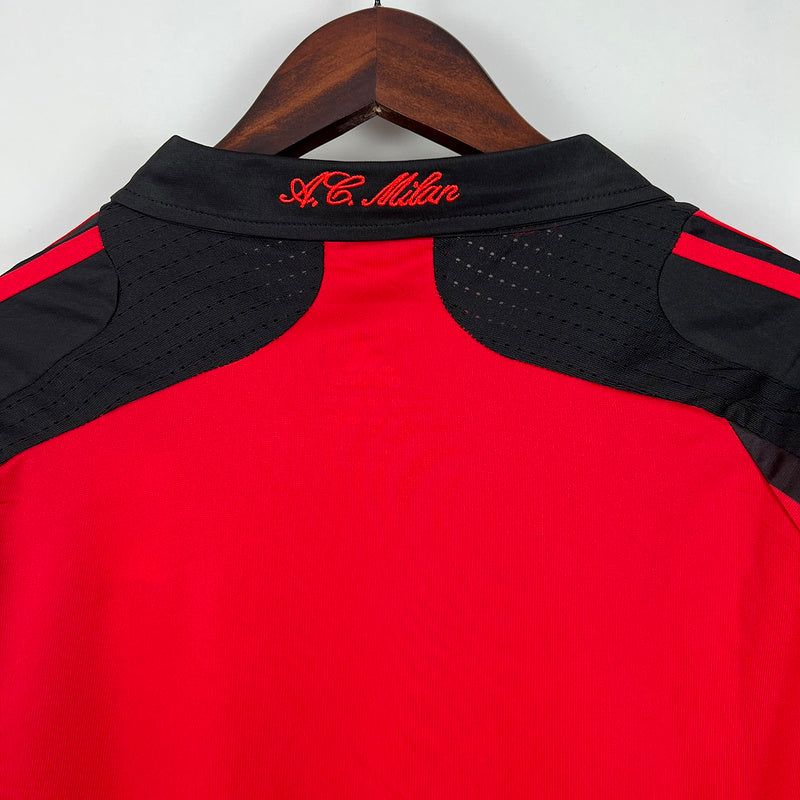 Retro Long Sleeve AC Milan 07∕08 Home (E63D)