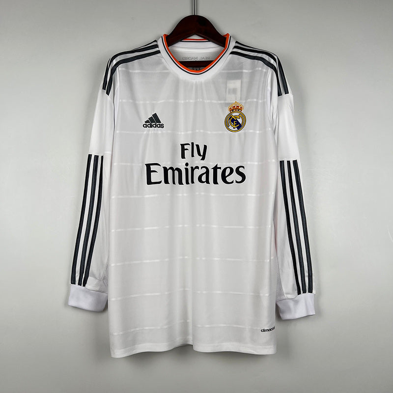 Retro Long Sleeve Real Madrid 13∕14 Home (3AD0)