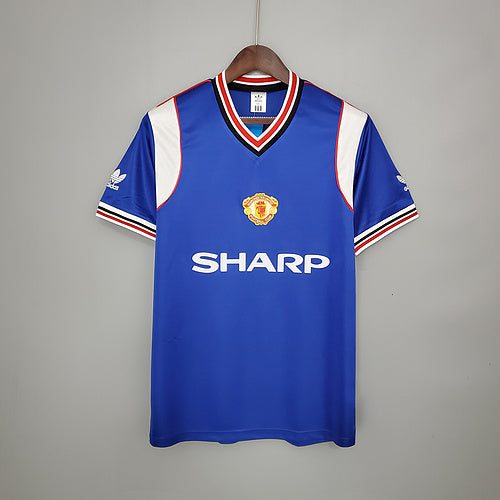 Retro Manchester United 85∕86 away blue (F6A4)