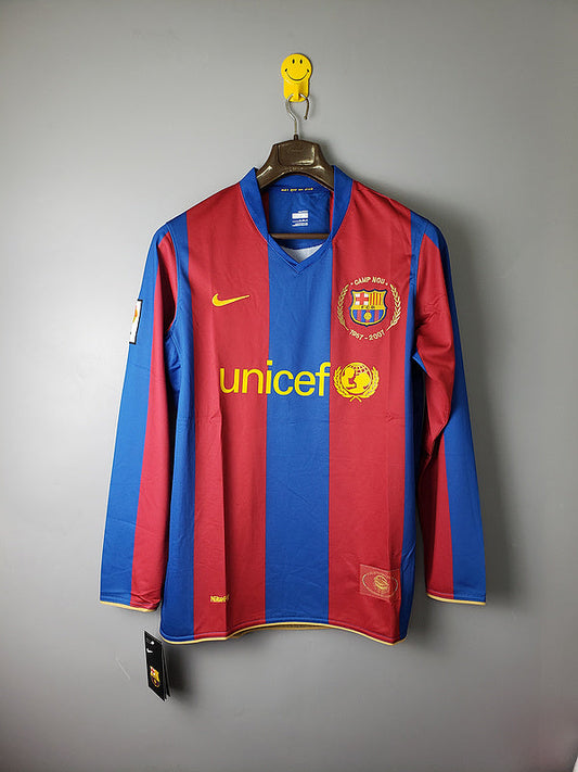 Retro 07∕08 Barcellona long sleeves home (E4EA)