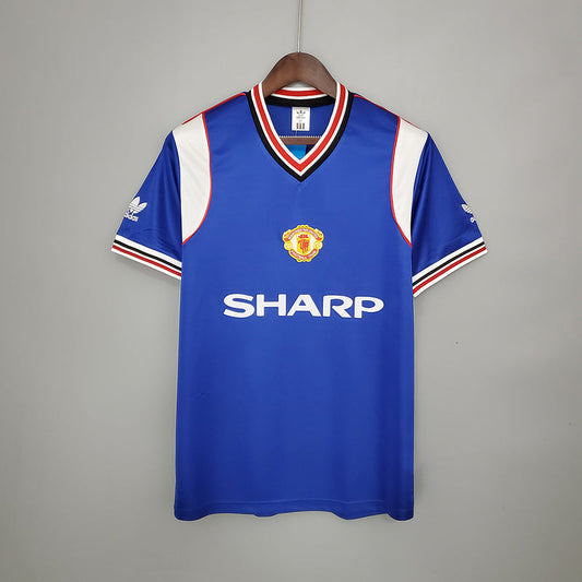 Retro Manchester United 85∕86 away blue (F6A4)