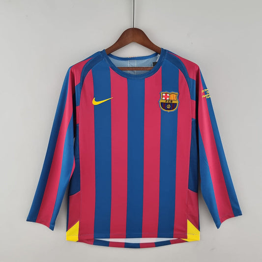 Retro barcelona 05∕06 long sleeve home (C88C)