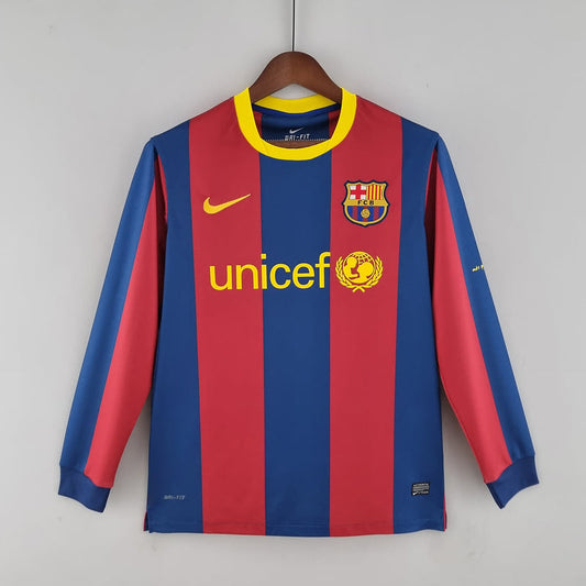 Retro Barcelona Long Sleeve 10∕11UEFA Champions League Home (1CCA)