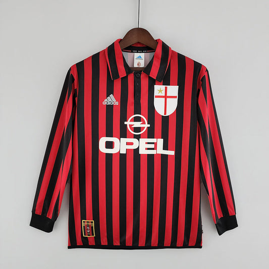 Retro Long Sleeve 99∕00 AC Milan home (A739)