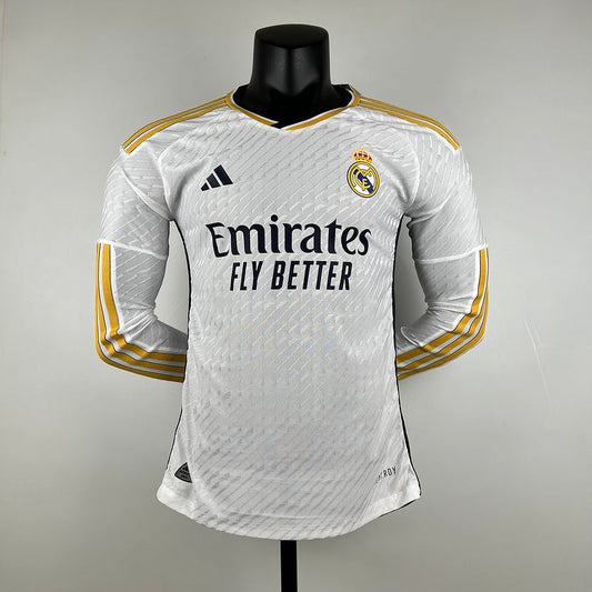 23/24 Player Version Long Sleeve Real Madrid Home (2F1D)