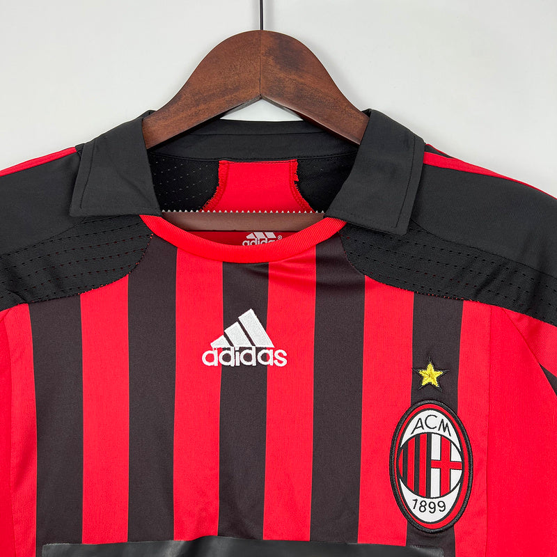 Retro Long Sleeve AC Milan 07∕08 Home (E63D)