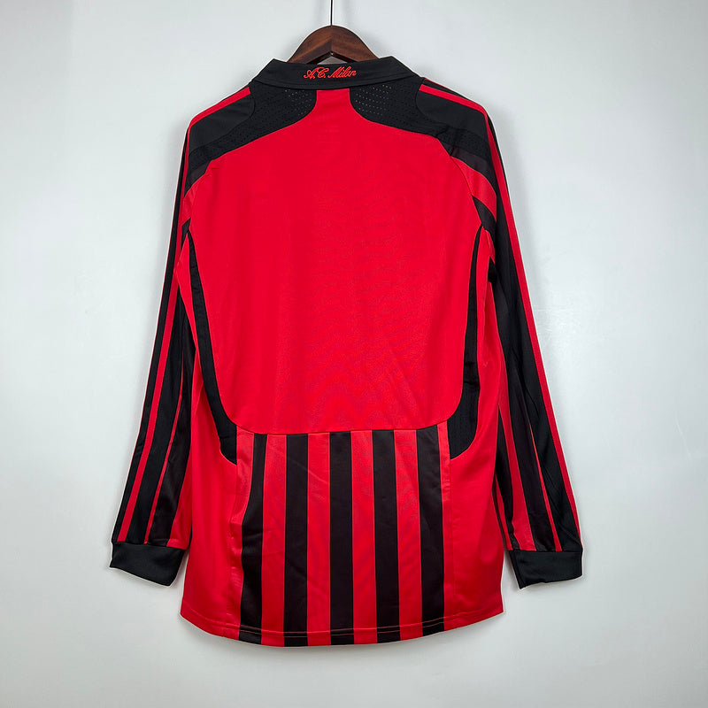 Retro Long Sleeve AC Milan 07∕08 Home (E63D)