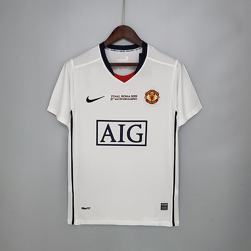 Retro Manchester United 08∕09 Champions League away white (D06B)