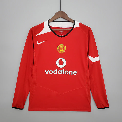 Retro Manchester United long sleeve 04∕06 home (D60B)
