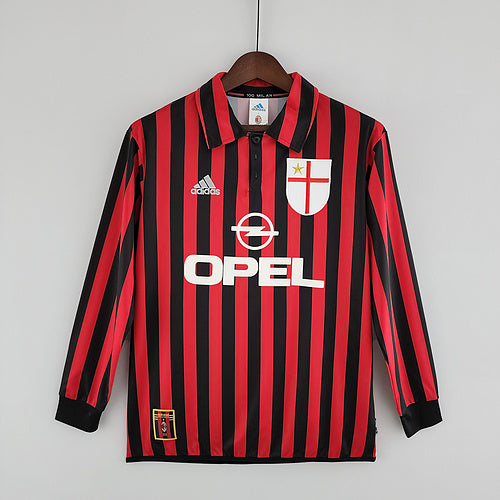 Retro Long Sleeve 99∕00 AC Milan home (A739)