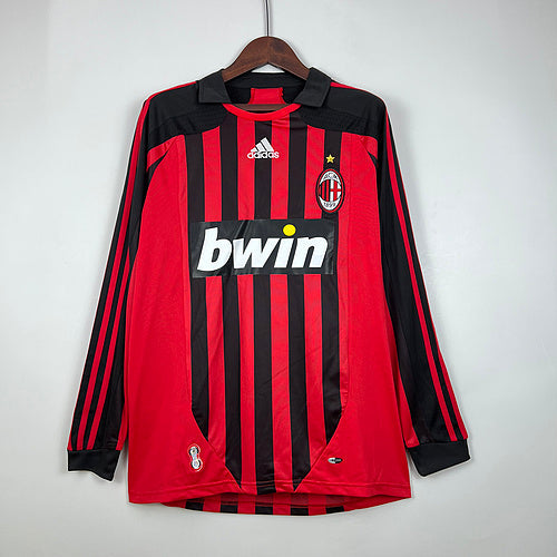 Retro Long Sleeve AC Milan 07∕08 Home (E63D)